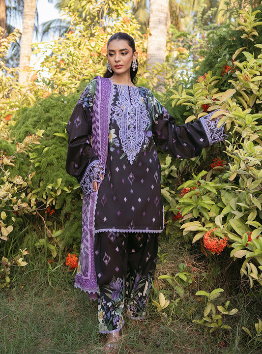 3 Piece Printed and Embroidered Lawn with Lawn Dupatta ZC 03