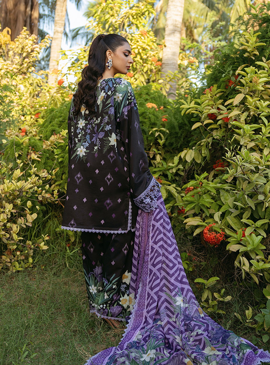 3 Piece Printed and Embroidered Lawn with Lawn Dupatta ZC 03