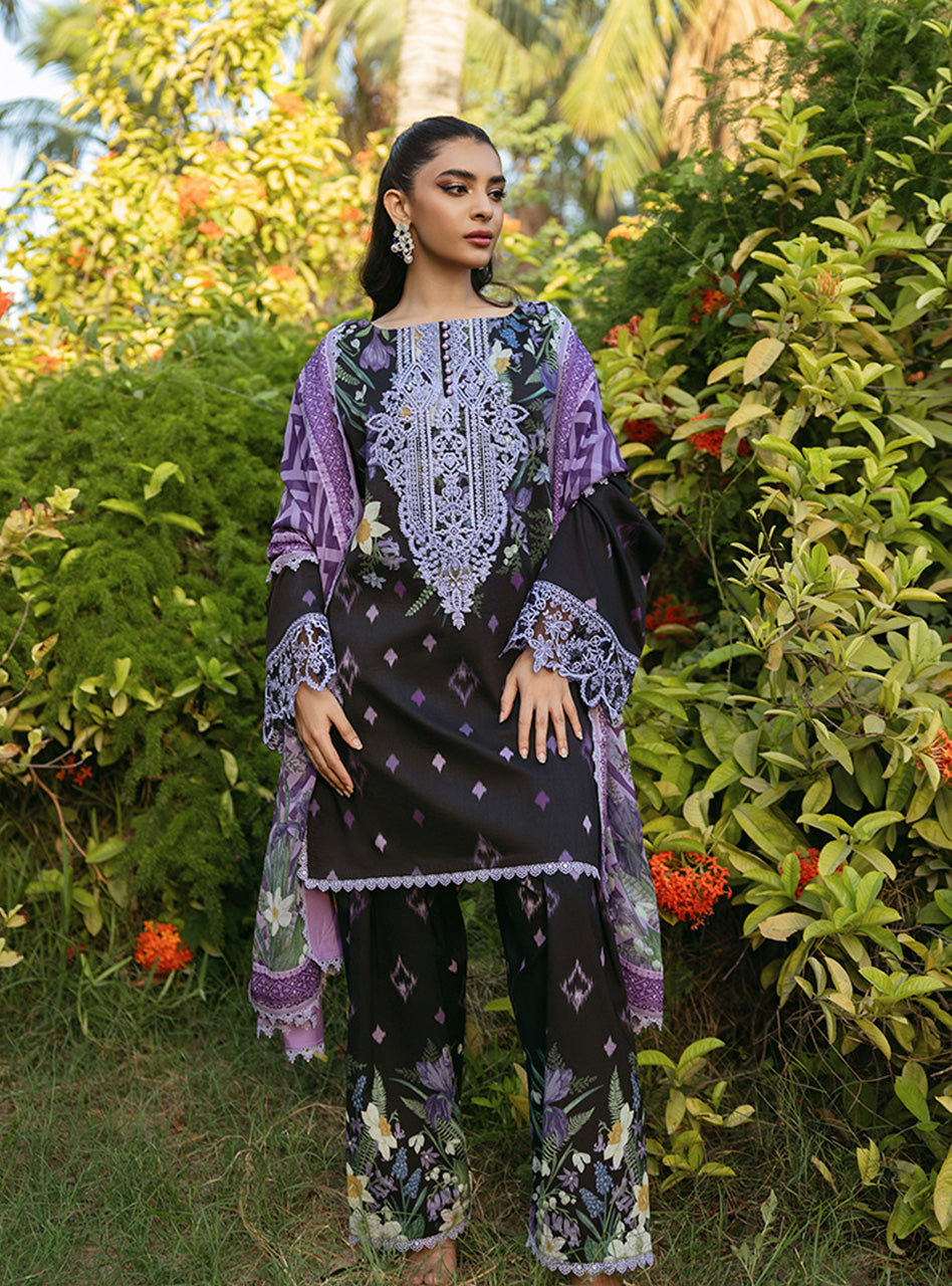 3 Piece Printed and Embroidered Lawn with Lawn Dupatta ZC 03