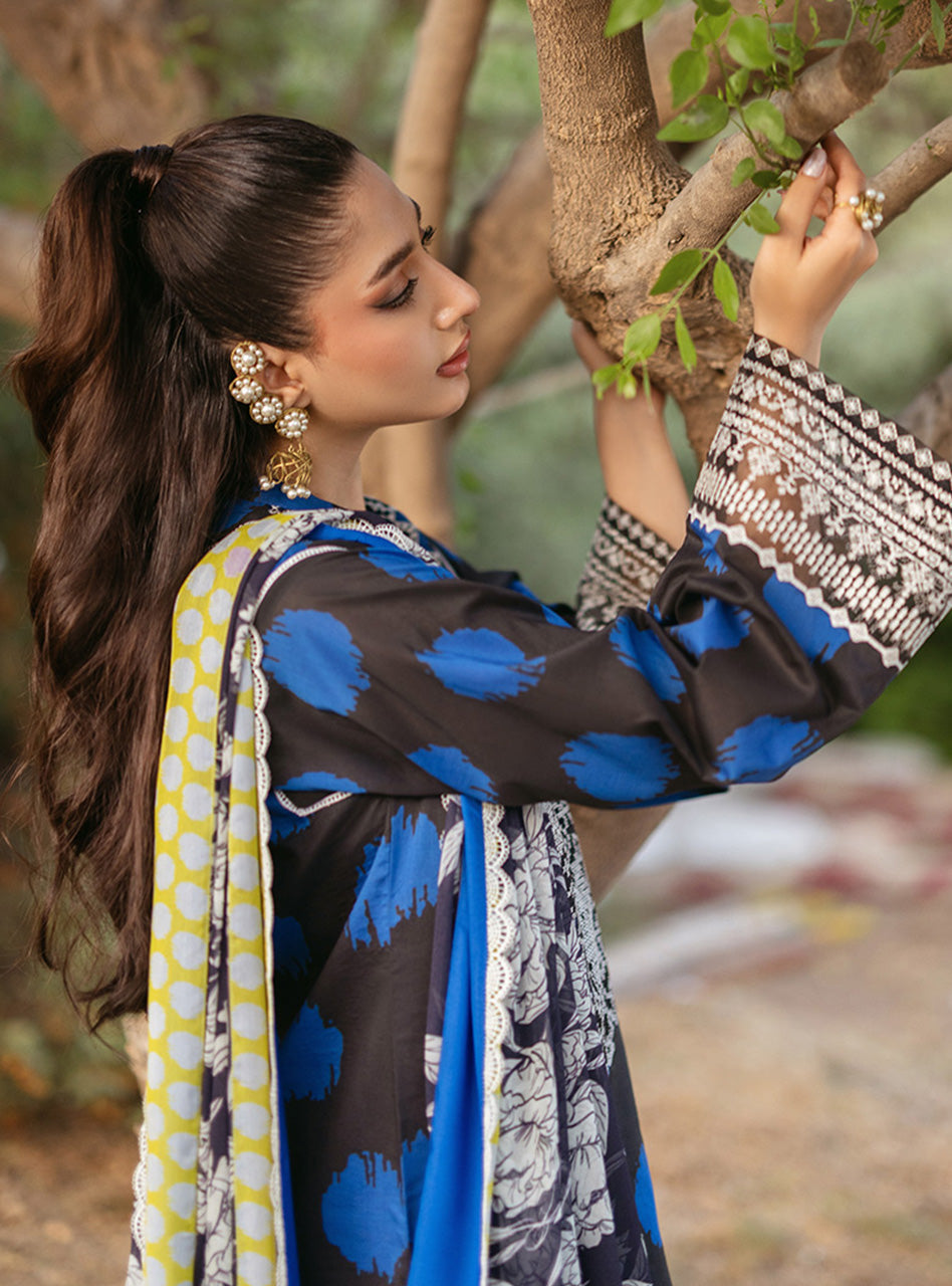 3 Piece Printed and Embroidered Lawn with Lawn Dupatta ZC 05