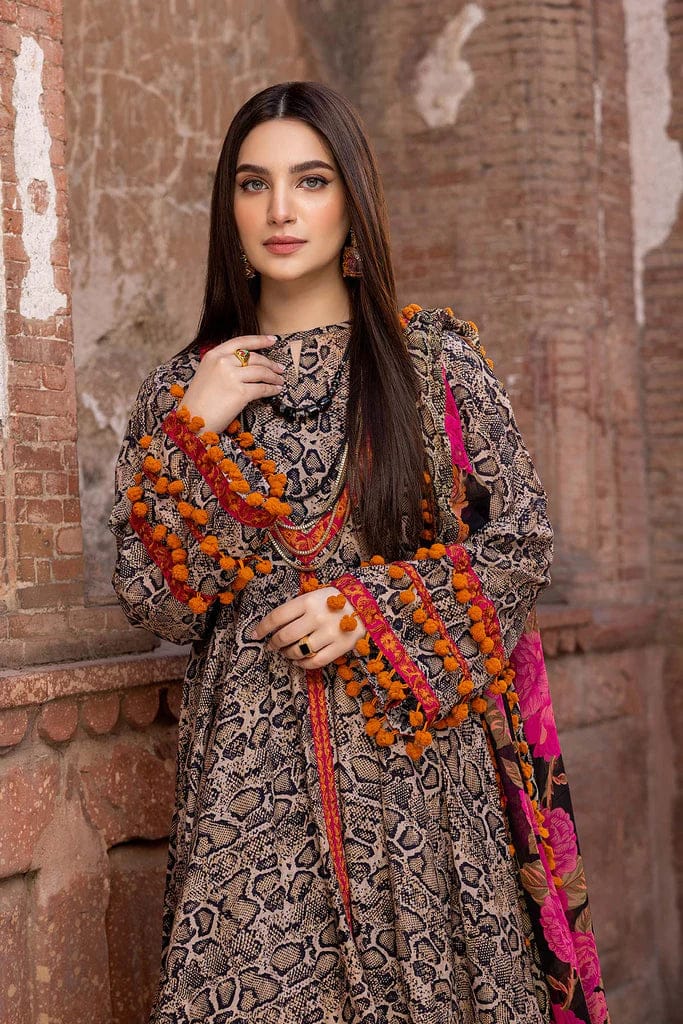 3 piece Digital Printed Lawn Suit with Monar Dupatta MB 112