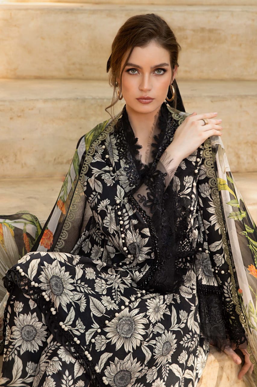 3 Piece Digital Printed Lawn Suit with Monar Dupatta MB 116