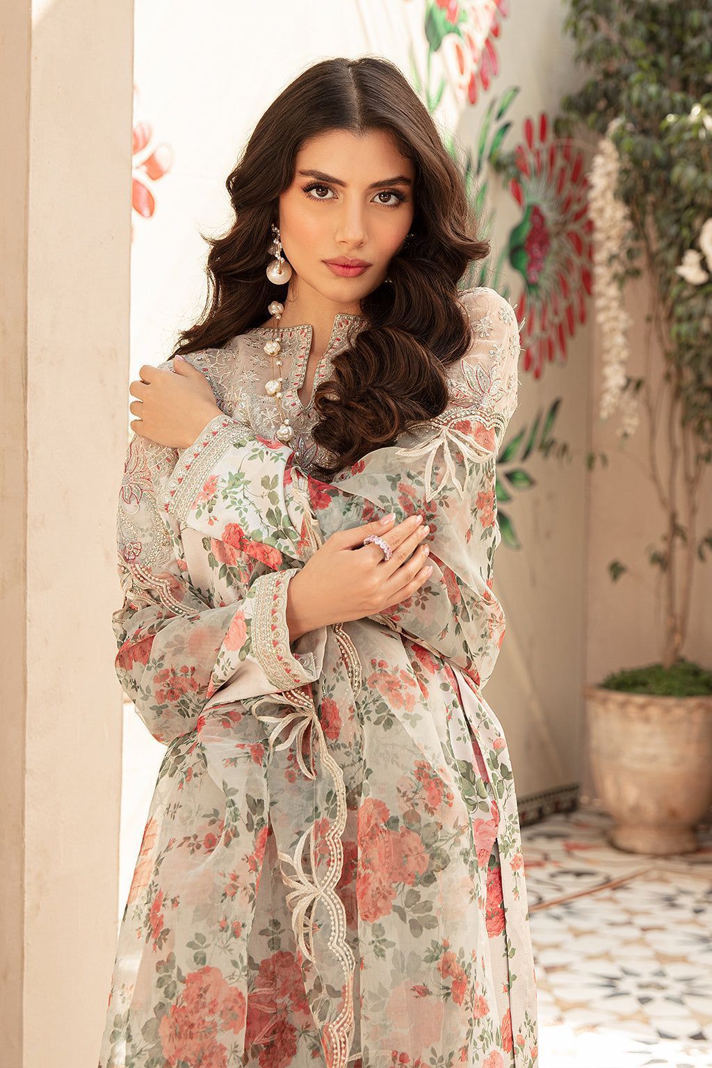 3 Piece Printed Khaddar Shirt with Khaddar Dupatta BK 202