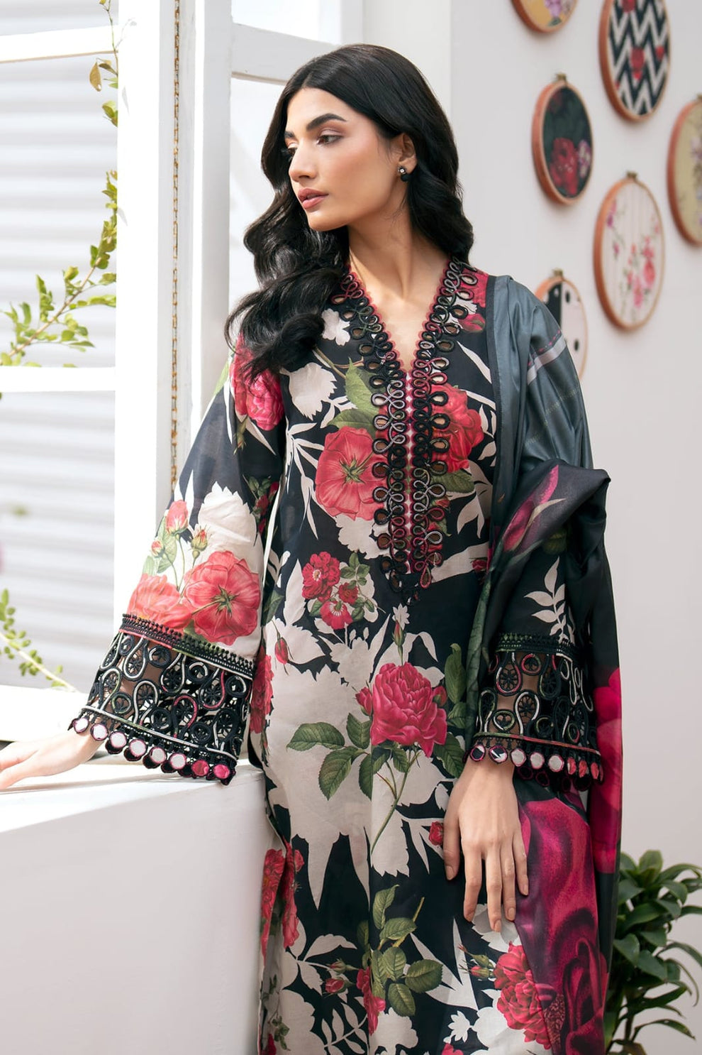 3Pc Digital Printed Lawn Shirt with Printed Lawn dupatta BQ03