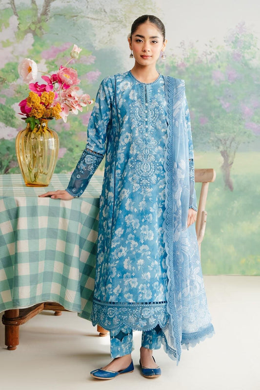 3 Piece Printed Lawn Shirt with Printed Monar dupatta AF 77