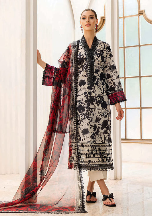 3 Piece Printed Khaddar Shirt with Printed Khaddar dupatta ZC 204