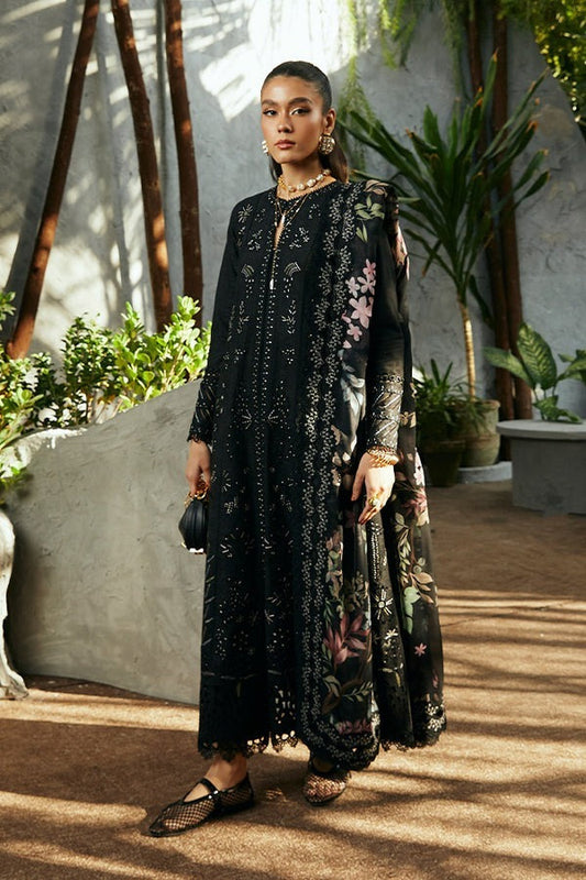 3 Piece Embroidered Lawn Shirt with Printed Silk dupatta BR 811