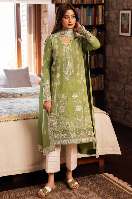 3 Piece Embroidered Lawn Shirt with Embroidered Lawn Dupatta ZL 2525