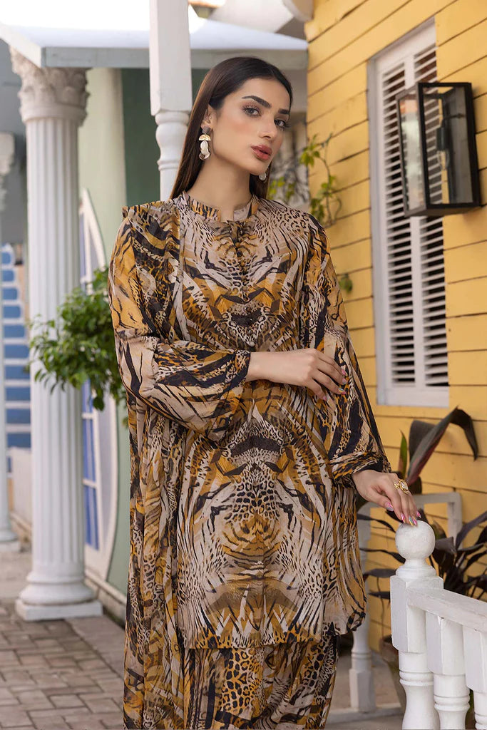 3 Piece Unstitched Digital Printed Lawn Shirt With Monar Dupatta CH 115