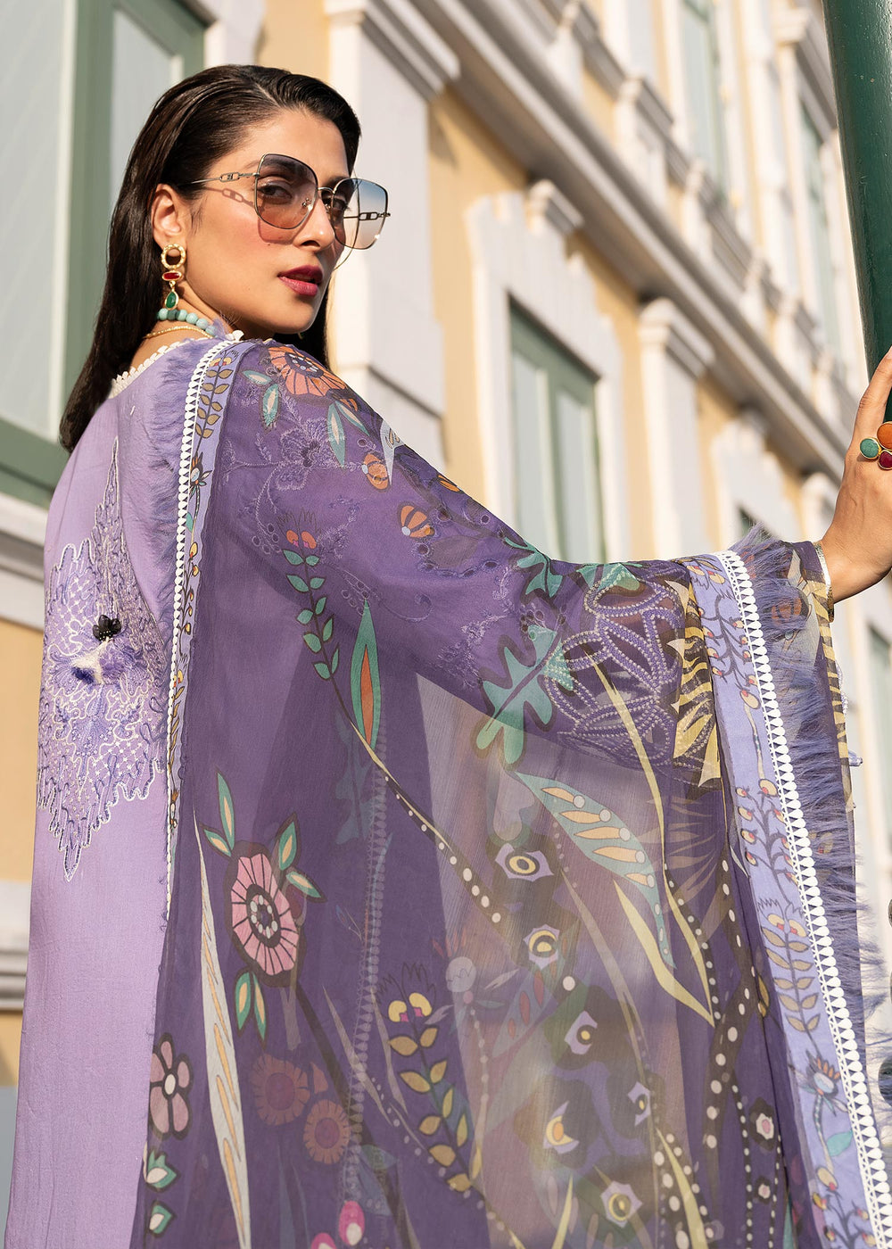 3 Piece Embroidered Lawn Shirt with Digital Printed Silk Dupatta MS 04